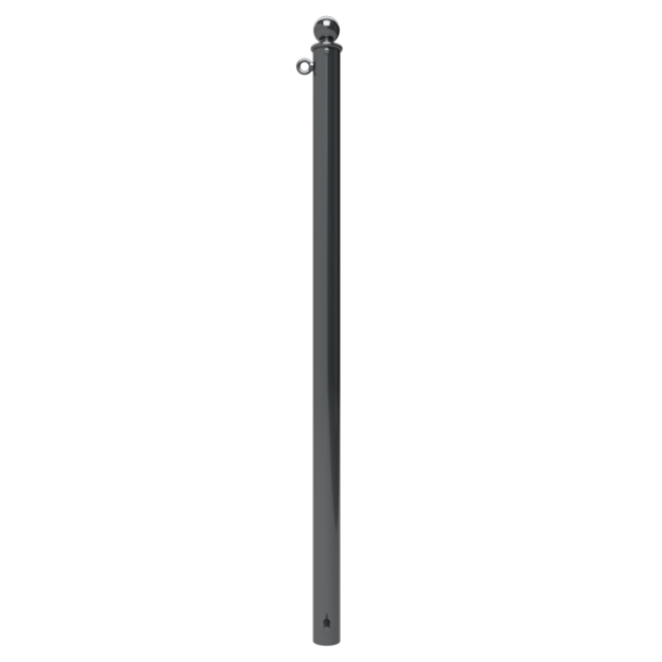 Dekorativ puller | Serie 465B | � 60 mm | fastmonteret, til indst�bning i beton med jordanker, total l�ngde ca. 1400 mm | uden l�s | med 1 �je